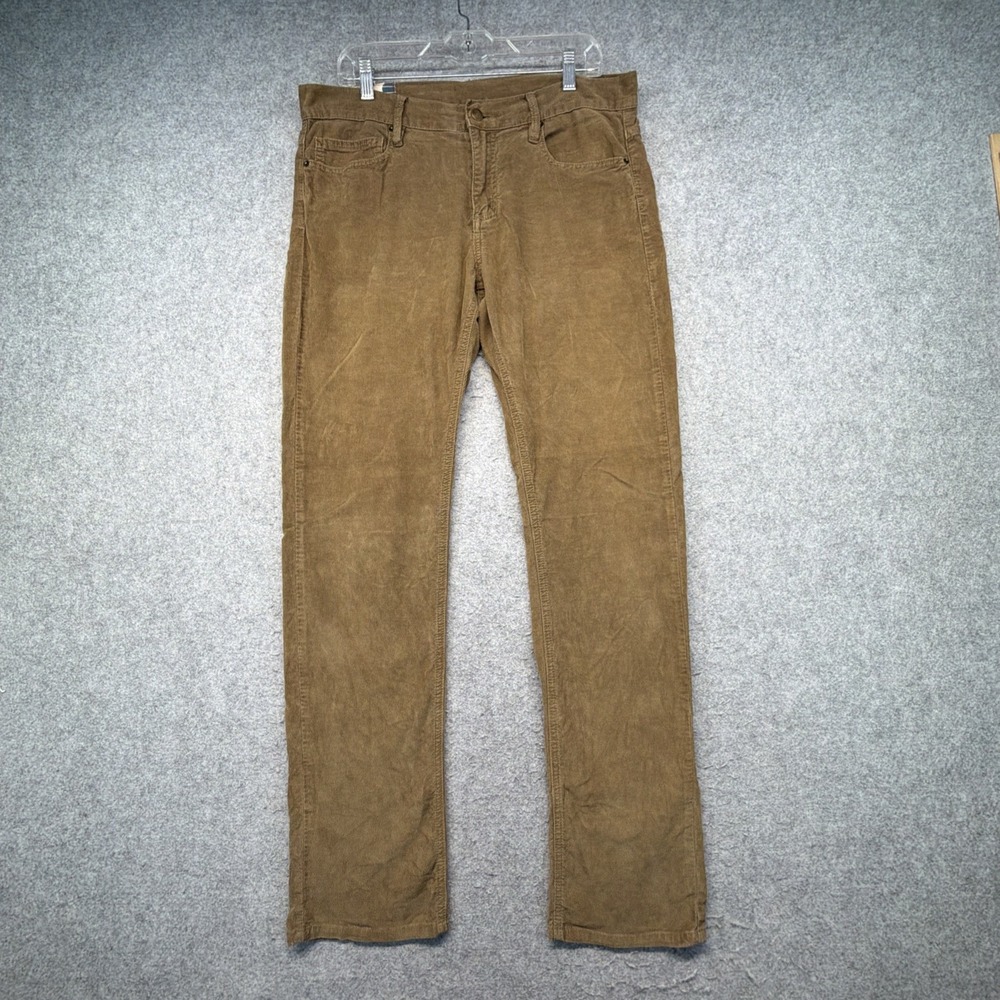 Marine Layer Cambridge Cord Corduroy Pants Size 33x34 (Fits 35x33) Brown